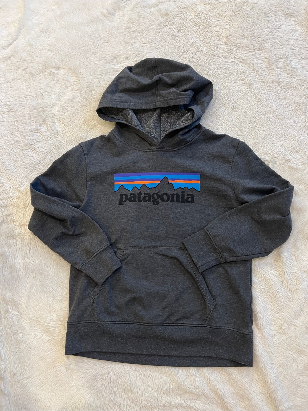 Kids Patagonia Gray Sweatshirt Hoodie Classic Pullover, XL